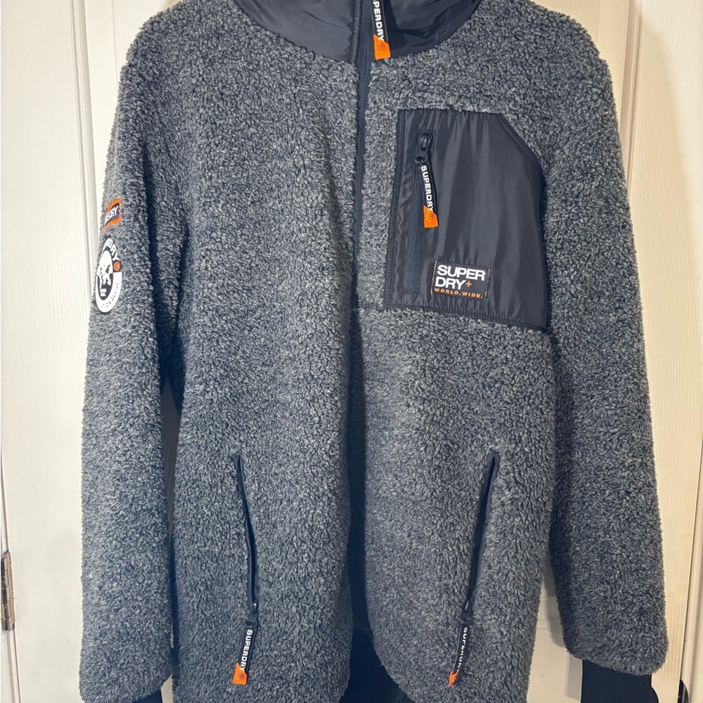 Superdry Gray Fleece Jacket